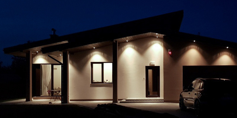 Soffit lighting installed in Idaho